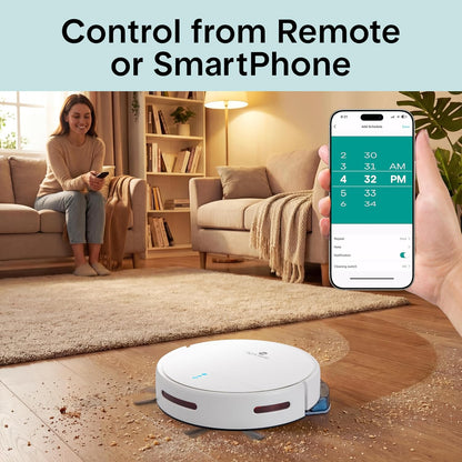 Robotstofzuiger – Robotstofzuiger met dweil – Robotmop – Automatische stofzuiger – Slimme robotstofzuiger – 700Pa zuigkracht – App bediening