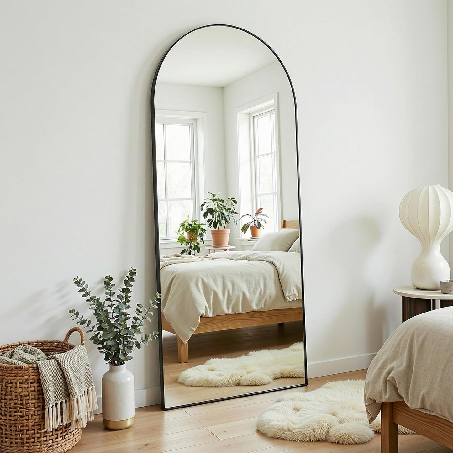 Staande Spiegel – Passpiegel – Vloerspiegel – Wandspiegel – Full Body Spiegel – 175x66 cm – Aluminium Frame – Onbreekbaar Glas