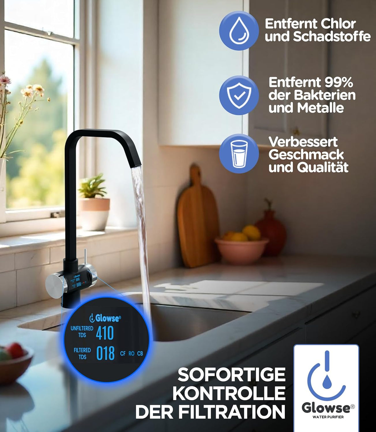 PR600 Home Water Purifier Reverse Osmosis 5 Phase Rapid Flow Pipe Water Purifier Decerialized Water Purifier Reverse Osmosis Drinking Water - QUORE
