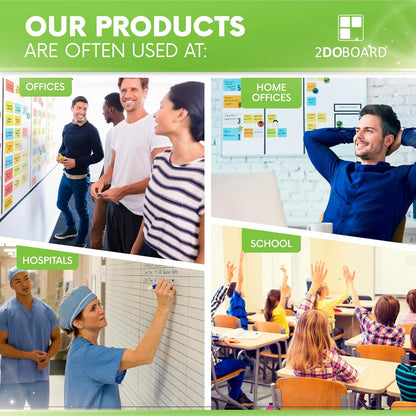 Scrum en Kanban Board Set voor whiteboard, beschrijfbare magneten, magnetische lijnen, avatar, gevaar en smiley magneten, premium set, 248-delig