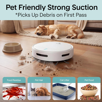 Robotstofzuiger – Robotstofzuiger met dweil – Robotmop – Automatische stofzuiger – Slimme robotstofzuiger – 700Pa zuigkracht – App bediening