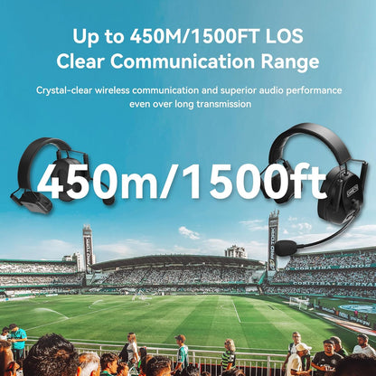 Came-TV KUMINIK8 Duplex digitale draadloze intercom headset Afstand tot 450 meter met Hardcase Single Ear 5 Kit