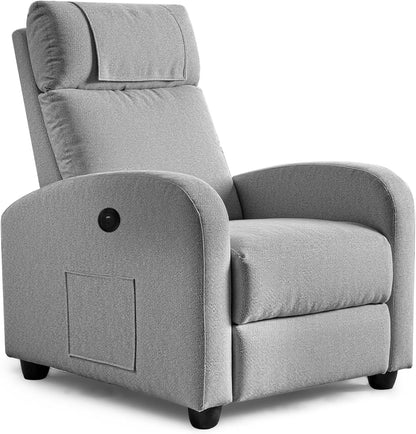 <font dir="auto" style="vertical-align: inherit;"><font dir="auto" style="vertical-align: inherit;">        Relaxation armchair, TV chair, leisure chair with USB and Type-C charging ports, adjustable backrest and footrest, single chair for living room, be