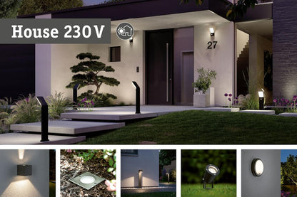 Paulmann 94842 LED-buitenwandarmatuur Smart Home Zigbee Azalena bewegingsmelder IP44 250x97 mm Tunable Warm 8,5 W 700 lm antraciet buitenverlichting