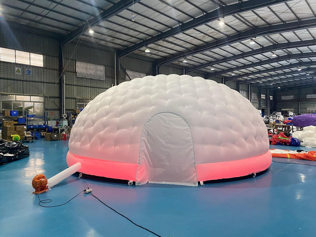SAYOK Opblaasbare tent met ledlicht met luchtventilator, 6 x 2,7 mh, draagbare luifel, Luna Office Pod voor evenementen, feesten, podiums, bruiloften, beurzen, tentoonstellingen