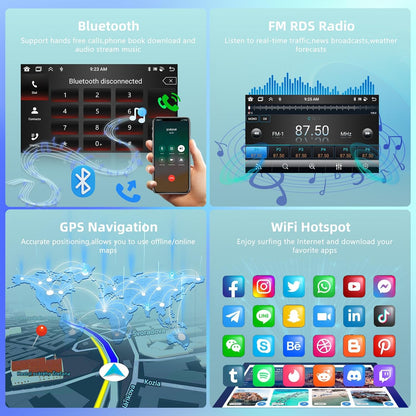 Car Radio for VW Volkswagen Jetta Passat Seat Golf Tiguan Skoda Polo Beetle, 9 Inch Touchscreen Wireless Carplay & Android Auto Car Stereo with Bluetooth/EQ/GPS/WiFi/FM RDS Radio