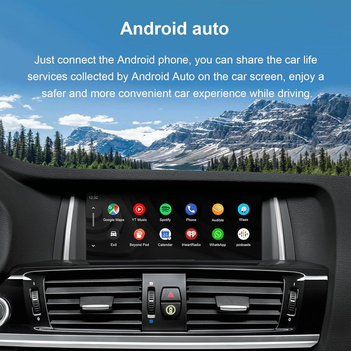 Retrofit Kit Decoder BMW CIC Systeem – CarPlay Adapter – Android Auto Interface – Draadloze Multimedia Module – Bluetooth WiFi Receiver – Draadloze CarPlay & Android Auto – Plug-and-Play Installatie – Originele Stuurwielbediening