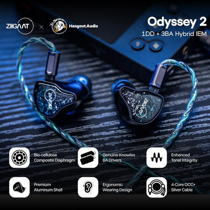Hybride In-Ear Monitor – IEM – In-Ear Hoofdtelefoon – Bedrade Oordopjes – HiFi Oordopjes – Neutrale Klank Met Diepe Subbas – Afneembare 2-Pins Kabel