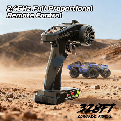 Afstandsbedieningsauto – RC-auto – Op Afstand Bestuurbare Auto – Monstertruck – Off-Road Truck – 30 Km/U – 4WD Met 2 Accu's
