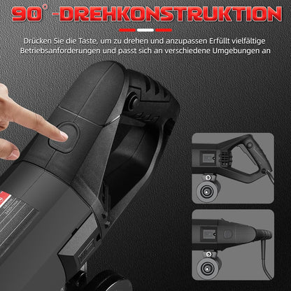 Betonzaag, elektrische steenzaag, 3600 W, gemotoriseerde betonzaag, gipssnijder met 420 mm cirkelzaagblad, steenzaagdiepte 165 mm, voor het scheiden van steen, graniet en beton