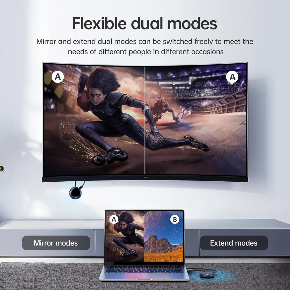 Draadloze HDMI 4K, HDMI Draadloze Zender en Ontvanger Met LED-Scherm, 2,4/5G Radiooverdracht, 50M Draadloos Voor Streaming Video Audio Bestanden Van Laptop, PC, Box Naar HDTV, Projector, Monitor