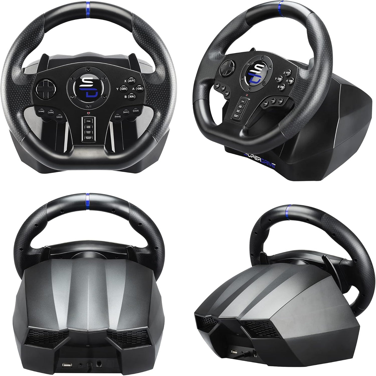 Racewheel – Racestuur – Gaming Stuurwiel – Simracer Stuur – Force Feedback Stuur – Multiplatform Compatibel – Dubbele Vibratiemotor
