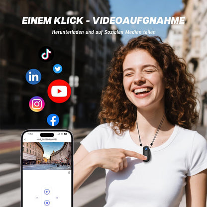Action Cam WiFi, 4K mini-onderwatercamera, waterdicht tot 30 m, 360 graden helmcamera, fiets, handsfree POV, bodycam, lichaamscamera, actiecamera, kleine camera