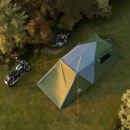 Night Cat Cabinetent met Vestibule: 4 personen duiken het Kamperen Tent Dubbele Lagen Gemakkelijke Snelle Waterdichte Installatie op