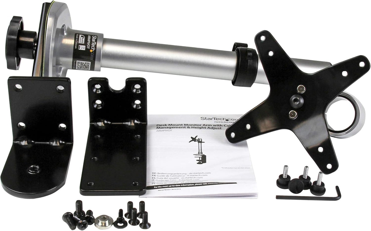 <font dir="auto" style="vertical-align: inherit;"><font dir="auto" style="vertical-align: inherit;">        StarTech.com Single Monitor Arm - For Monitors up to 30 lbs (14 kg) - VESA Mount - Adjustable Computer Monitor Stand (ARMPIVOT)       </font></font
