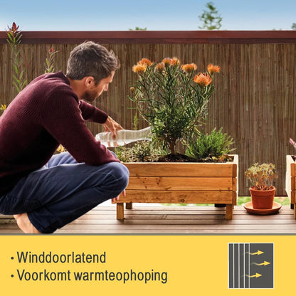 Bamboe Privacyscherm Donkerbruin 200 x 600 cm – Bamboemat – Tuinscherm – Balkonscherm – Inkijkbescherming – 100% Natuurlijk Bamboe – Weerbestendig ĸ