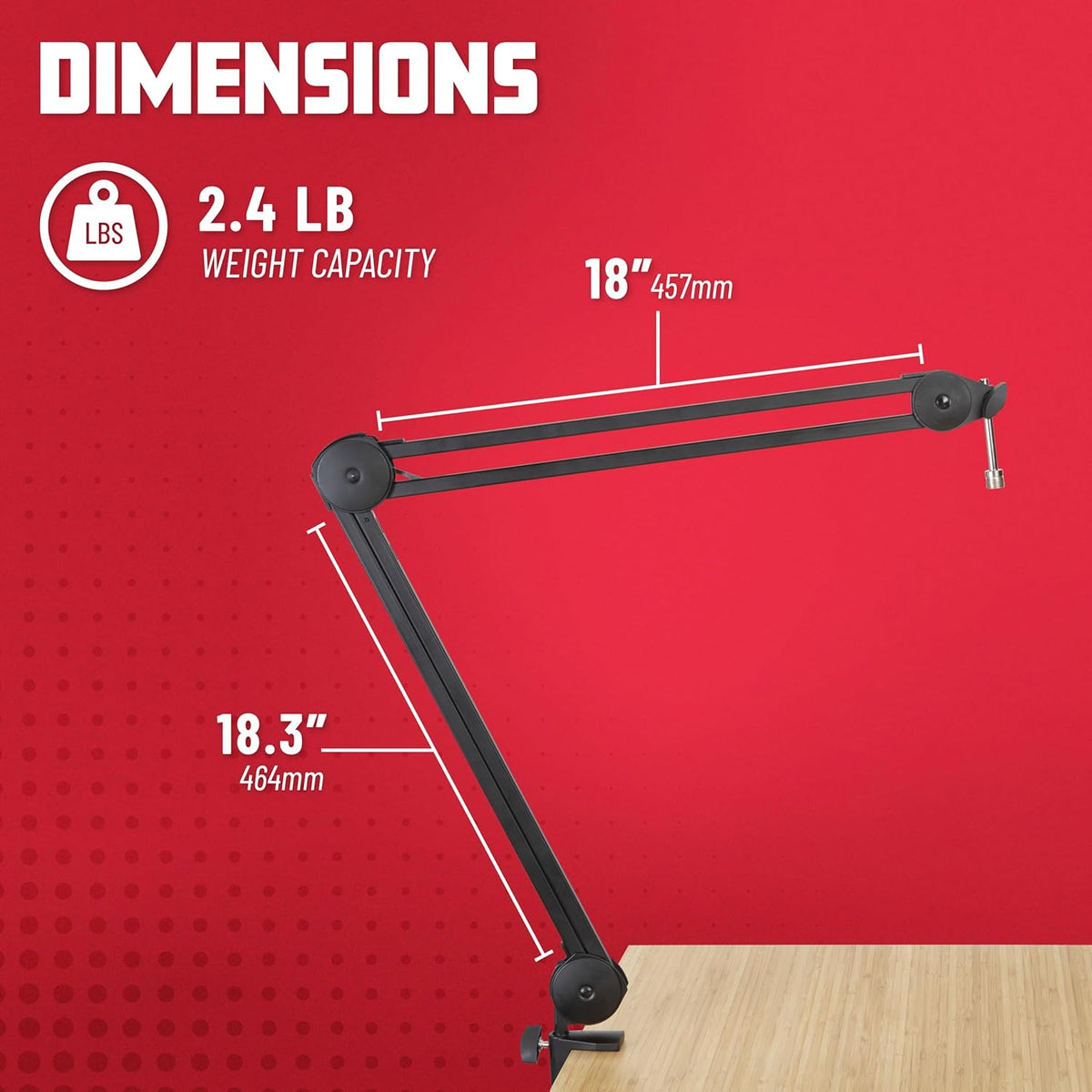Microfoonarm – Microfoon Boom Arm – Microfoon Boom Stand – Podcast Microfoonstandaard – Bureaugemonteerde Microfoonhouder – 980 Mm Uitschuiflengte – Tot 1,1 Kg Draagvermogen