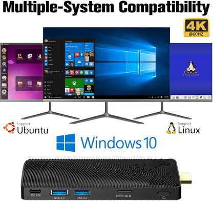 Mini PC Stick – Mini Computer – Micro PC – Compacte PC – Mediaspeler – Intel Pentium N4200 – Fanless Koeling – 4K 60Hz HDMI