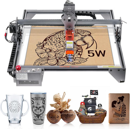 Lasergraveermachine – Graveerapparaat – Graveermachine – Lasergraver – Houtgraveermachine 5W – 40 x 40 cm Werkoppervlak – 10.000 mm/min