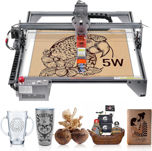 Lasergraveermachine – Graveerapparaat – Graveermachine – Lasergraver – Houtgraveermachine 5W – 40 x 40 cm Werkoppervlak – 10.000 mm/min