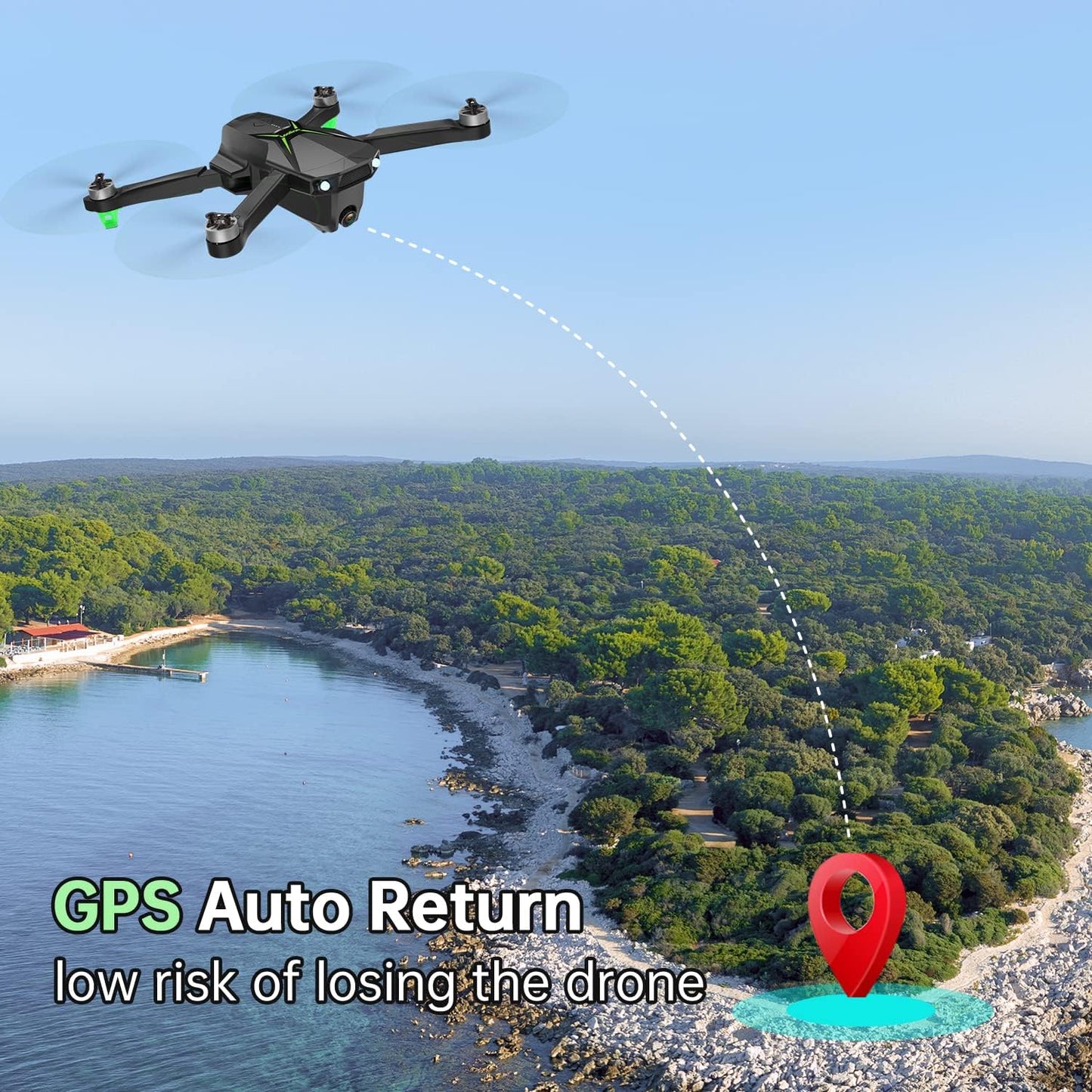 Loolinn | Drone met Camera 4K voor Volwassenen en Kinderen Vanaf 12 Jaar als Cadeau - Onder 250 gram, 4K Foto's, 2K Video's, GPS Intelligente Terugkeer, C0 Certificering Goedgekeurd (Ideaal Cadeau)