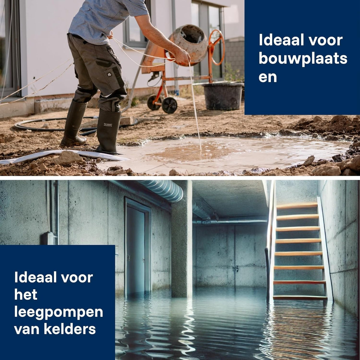 T.I.P. Maxima 300 IX 30116 Vuilwaterpomp, roestvrij staal, debiet tot 18.000 l/u, opvoerhoogte max. 8 m/druk max. 0,8 bar, 700 W, pompbehuizing van kunststof, wiel van Noryl