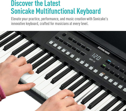 Keyboard 61 Toetsen Draagbaar – Piano – Muziekkeyboard – Digitale Piano – Toetsenbord – Bluetooth En Hoofdtelefoonaansluiting – 300 Tonen En 300 Ritmes