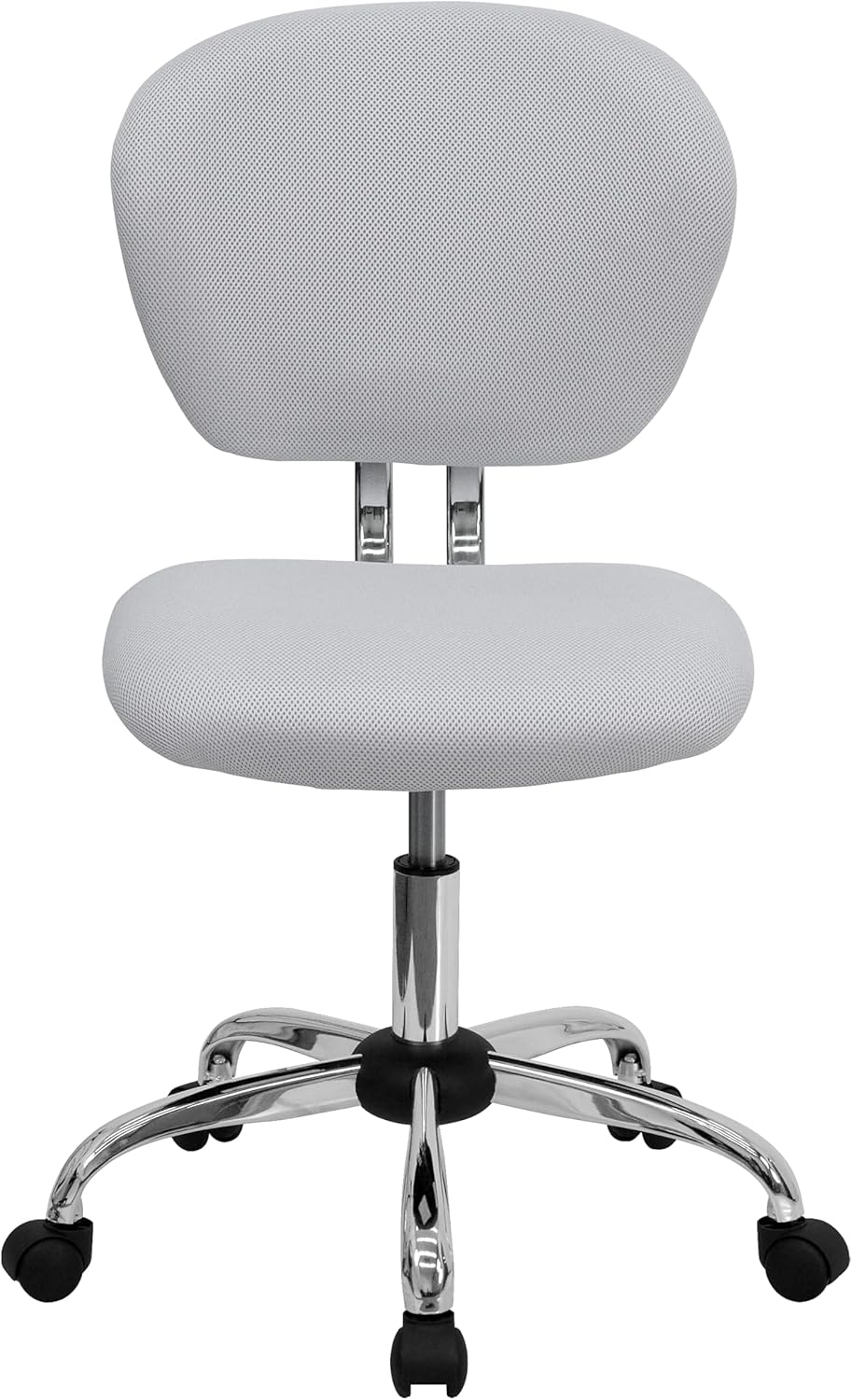 Bureaustoel – Bureaustoel Met Wieltjes – Bureaustoel Draaibaar – Thuiswerkstoel – Office Chair Wit – Mid-rugleuning Van Ademend Mesh – Verstelbare Zithoogte Pneumatisch