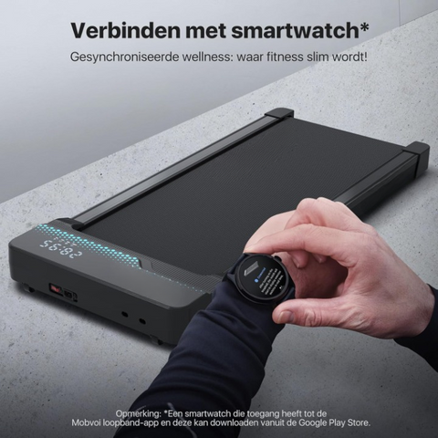 Loopband - Elektrische Loopband - Wandelpad - Wandel-Joggingmachine - met Helling - Ruimtebesparend - 2.25 pk - LED-display - Instelbare Snelheid - 12 km/u - voor Thuis - Onder het Bureau - 123 x 52 x 13 cm - Zwart