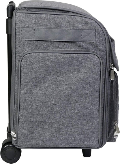 Everything Mary Deluxe Opvouwbare Rolling Craft Bag, Bloemen - Scrapbook Tote Bag met Wielen voor Scrapbooking & Art - Travel Organizer Opslag
