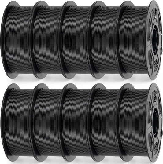 IEMAI PETG CF Filament 1.75mm 10KG, Zwart PETG Filament Voeg 20% koolstofvezel toe, Draadmateriaal 3D-printers, Maatnauwkeurigheid +/- 0,02 mm