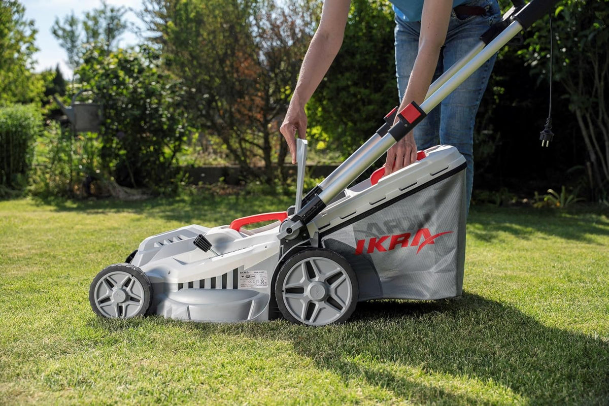 IKRA Elektrische Grasmaaier IERM 2043 T, 2000W, maaihoogte 30-75mm, maaibreedte 43cm, incl. reservemes & mulchkit