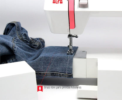 Naaimachine – Elektrische Naaimachine – Huishoud Naaimachine – Stikmachine – Draagbare Naaimachine – Koraalroze – Compact Formaat 30 X 19 X 37 Cm – Dubbele Naaivoet Voor Dikkere Stoffen