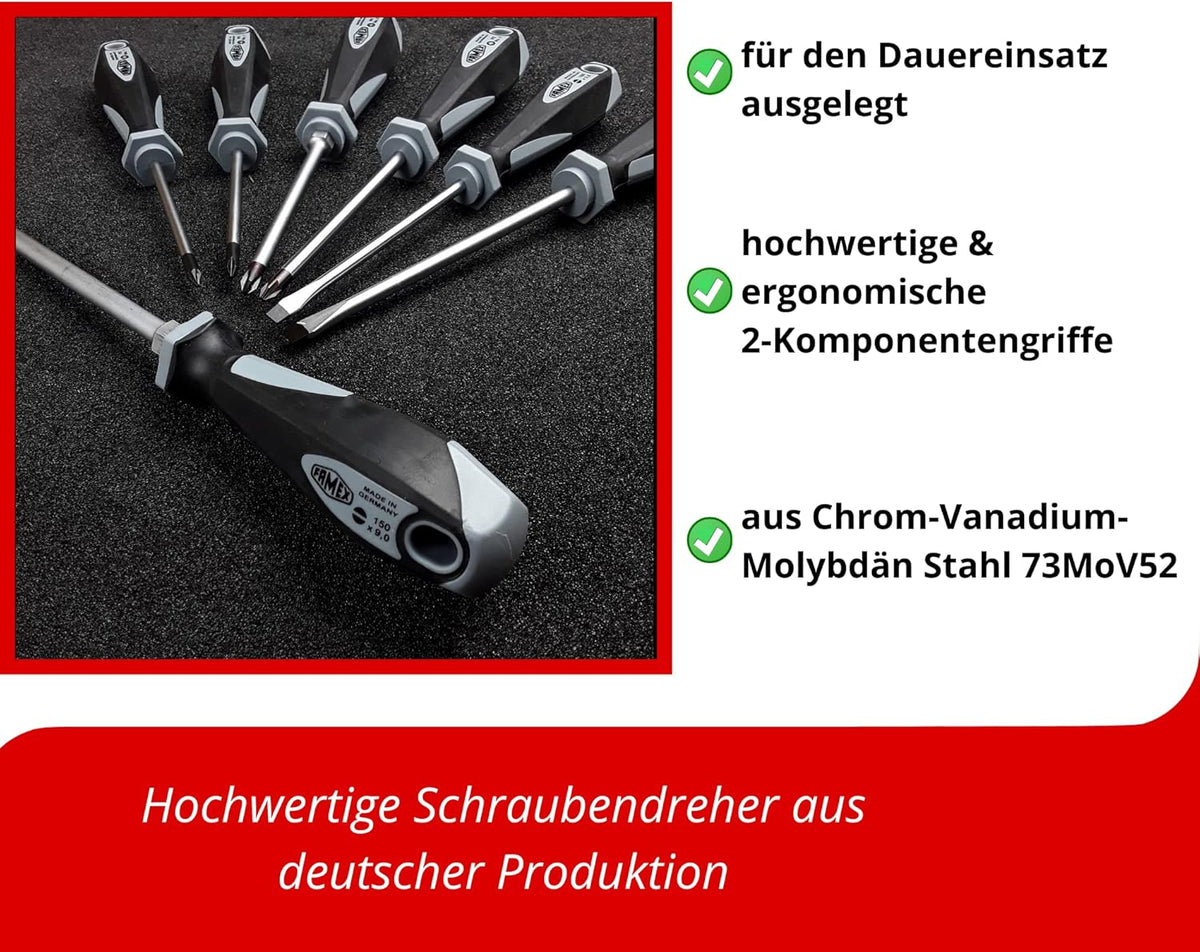 FAMEX 420-88 aluminium gereedschapskoffer, gevuld met topgereedschapsset, uitbreidbaar, gereedschapskist van topkwaliteit, voor commercieel gebruik