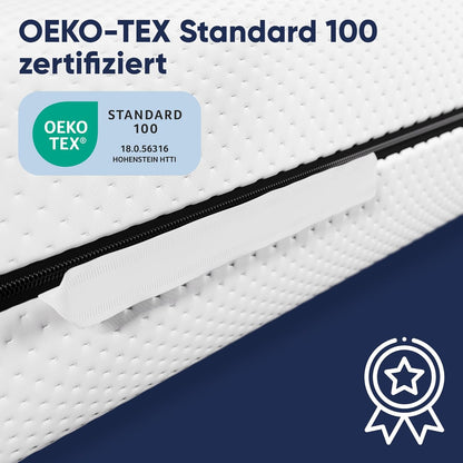 CubeSleep DUOKERN Matras 140 x 200, koudschuimmatras H2/H3, twee hardheidsgraden (140 x 200 cm)