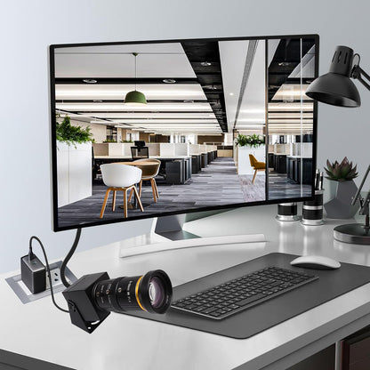 Svpro 4K HDMI-camera, USB-camera met 5-50 mm telelens, handmatige focus, streaming, webcam, H.264, H.265 zoom, industriële camera voor computer/monitor/tv/projector, 10x optische zoom en 2x digitale