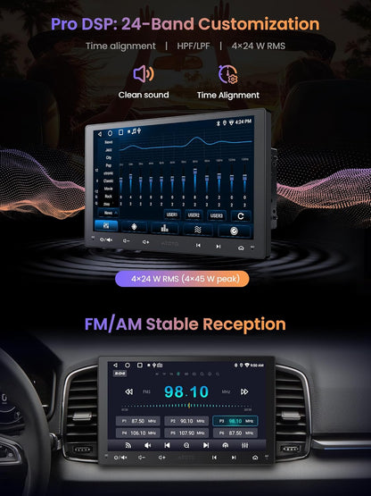 9" Autoradio 2 Din – Android Autoradio – Multimedia Systeem – Navigatiesysteem – Radio Speler – Draadloze CarPlay & Android Auto – DriveChat AI Assistent & GPS-Tracering