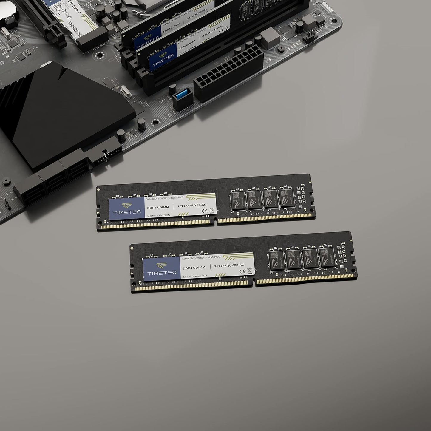 Timetec 32GB KIT(2x16GB) DDR4 3200MHz PC4-25600 CL16 1,35V niet-ECC niet-gebufferd Ontworpen voor gaming en grafisch Compatibel met AMD en Intel Desktop PC Computer geheugenmodule upgrade