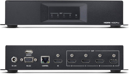 StarTech.com 2x2 HDMI Video Wall Controller - 4K 60Hz HDMI 2.0 Video-ingang naar 4x 1080p uitgang - Videomuur Processor voor Multi Screen Display - Videomuur Splitter - RS232/Ethernet Control