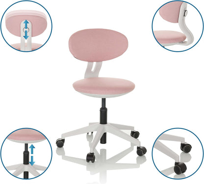 hjh OFFICE Kinder bureaustoel MINIMOVO Stof Roze