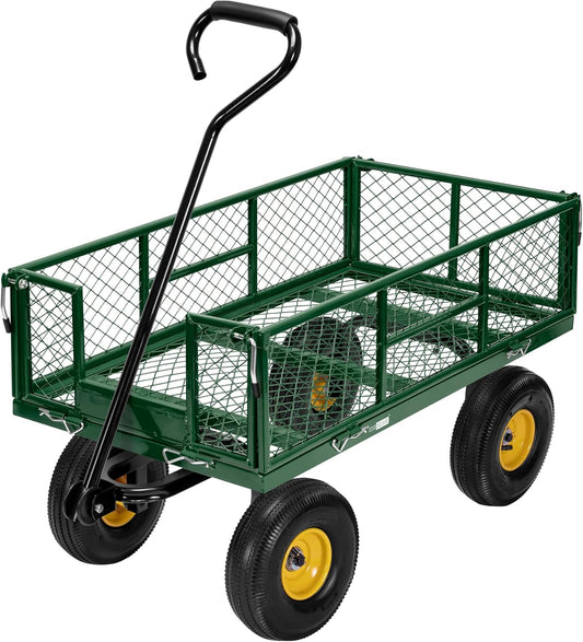 Handtrolley – Transportkar – Tuinwagen – Handkar – Trolley – 400 kg draagkracht – 4 inch luchtbanden en 180° draaibare handgreep