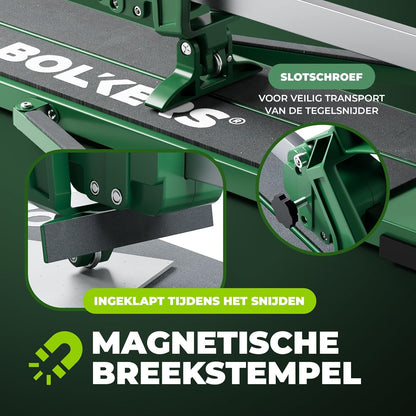 ProCut S 600 tegelsnijder - tegelsnijder met 600mm snijlengte - precieze sneden dankzij hardmetalen snijwiel met kogellager - tegelsnijmachine met magnetische breekstempel