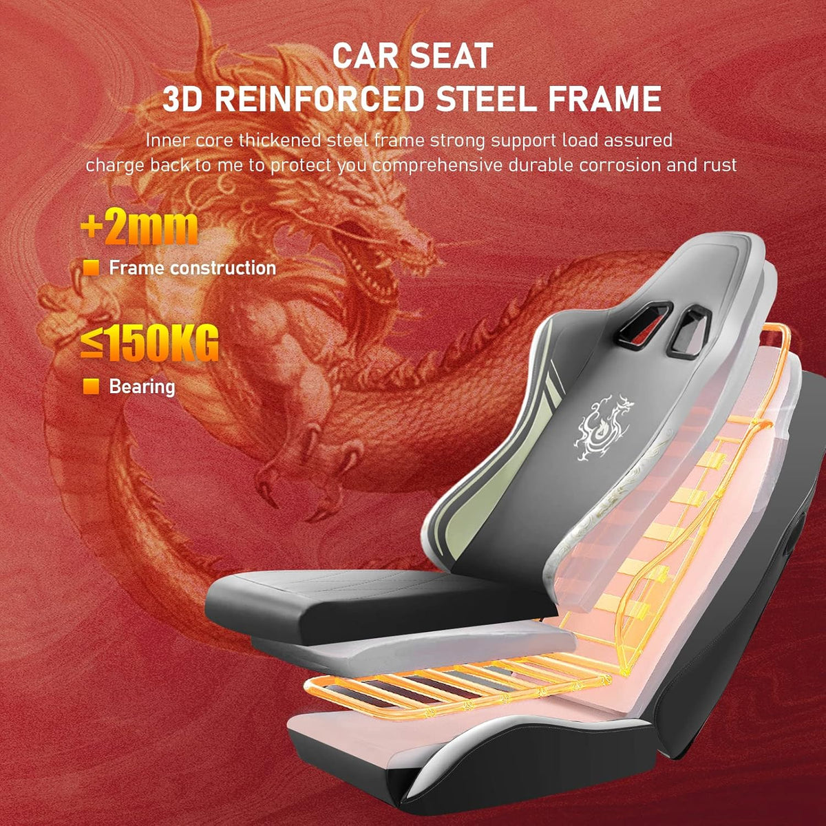 Gamingstoel – Bureaustoel – Gamestoel – Computerstoel – Stoel Grijs – Bluetooth Surround Speakers – Ergonomisch Met Voetsteun