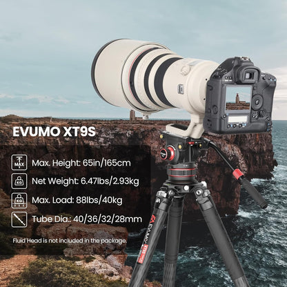 Koolstofvezel Statief – Camera Statief – Videostatief – Dslr Statief – Driepoot – 40 Mm Buis – Draagvermogen Tot 40 Kg