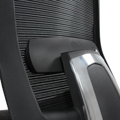 hjh OFFICE Nova Pro 657651 Professionele bureaustoel van stof, zwart, ergonomisch met netrug, zonder hoofdsteun