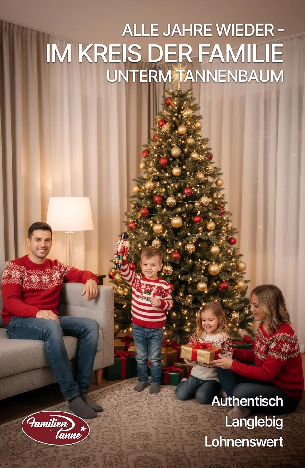 Menz Kunstkerstboom, 180 cm, complete set, kleur groen, dennenboom met dichte takken, stabiele basis, duurzame keuze voor vele jaren, inclusief warmwitte lichtketting voor buiten