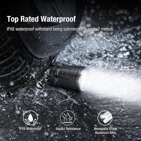 KLARUS xt11gt pro ultieme controle dual-switch tactische zaklamp met 3300 lumen, 380 meter balk, IPX8 waterdicht voor kamperen, wandelen en noodsituaties