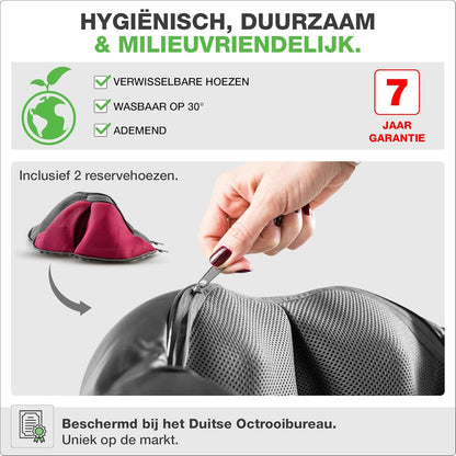 Nekmassageapparaat Donnerberg® | 7 jaar garantie | Shiatsu massageapparaat voor nek rug en schouder | Massage apparaat met warmte en vibratie | Diep 4D Knedende Massager voor Spierpijnverlichting