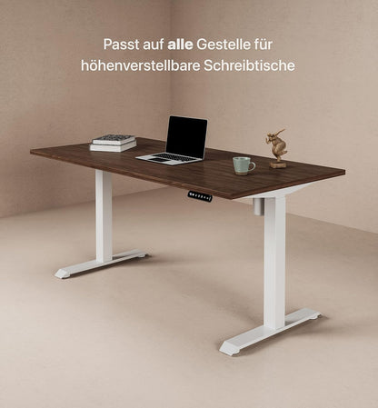 Desktronic Tafelblad 200 x 80 cm - Perfect voor het in hoogte verstelbare bureau, eettafels en meer - gemaakt in Europa - 25 mm stevig tafelblad duurzaam (eikenhout)