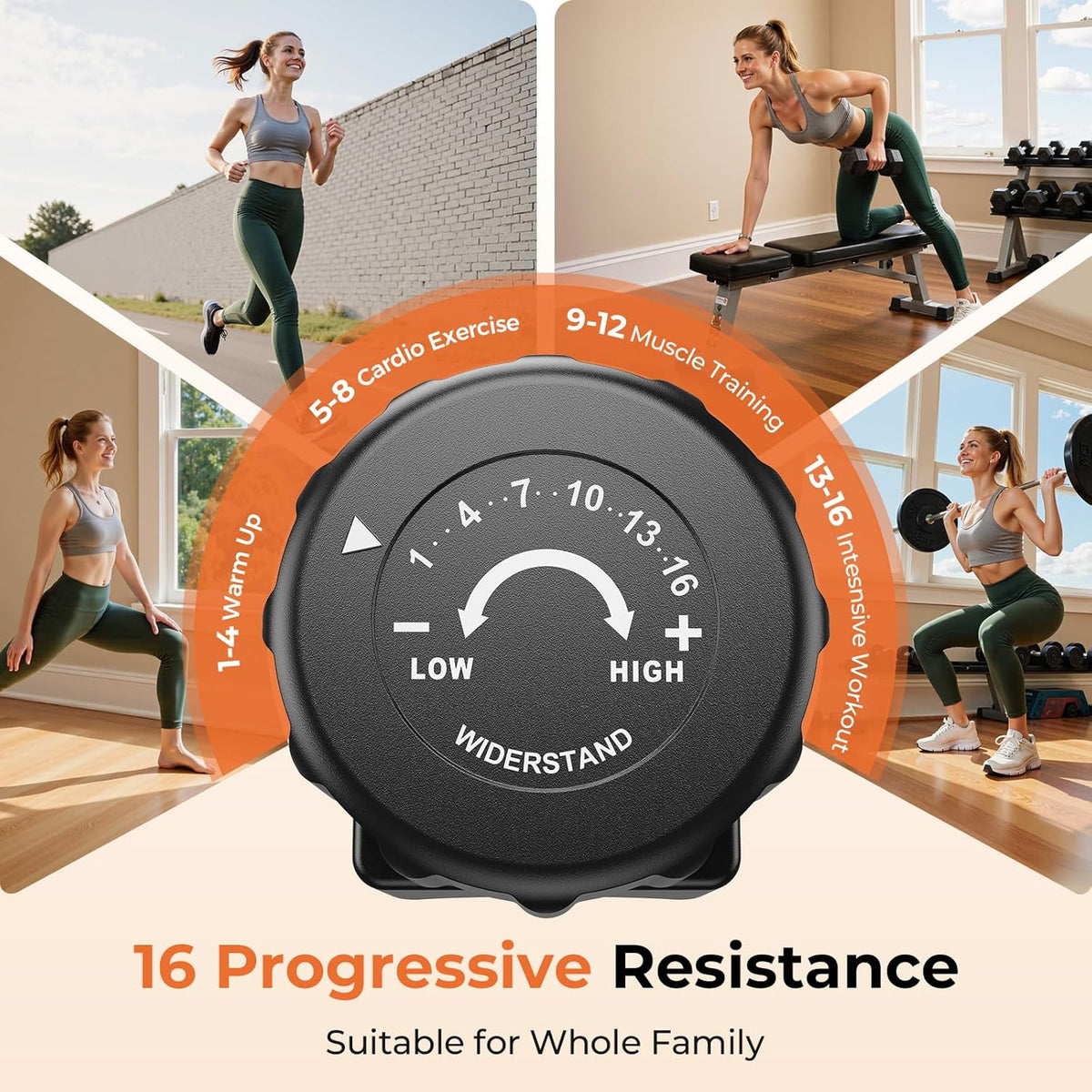 YOSUDA Ligfiets Hometrainer – Magnetische Weerstand, 16 Weerstandsniveaus, Stil Recumbent Bike voor Thuis, Verstelbare Zitting, LCD-Display & Hartslagsensor, Max. 160 kg